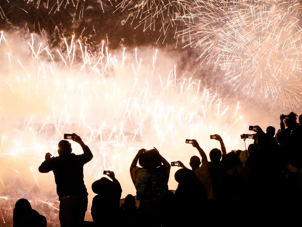 Fireworks explode over the Sydney Harbour Bridge and Sydney Opera House during the midnight display during New Year's Eve celebrations on January 01, 2020 in Sydney, Australia. (Photo by Hanna Lassen/Getty Images)