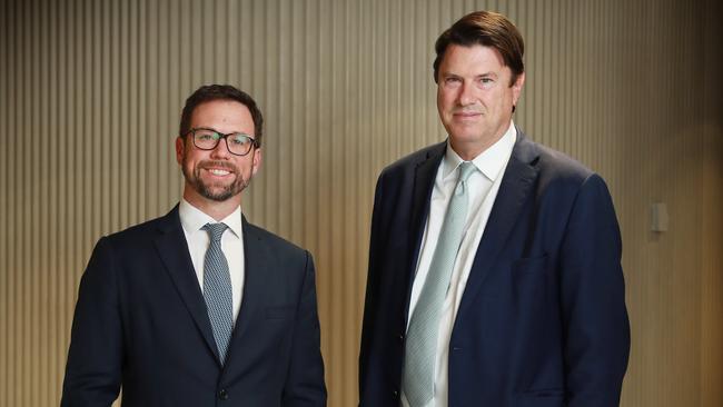 Magellan chief executive David George, left, and chairman Hamish McLennan are driving a reset of the business. Picture: John Feder