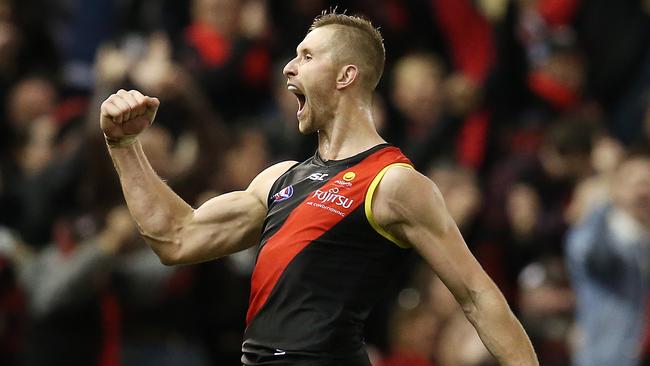 Shaun McKernan was outstanding for the Bombers in the win. Picture: Michael Klein