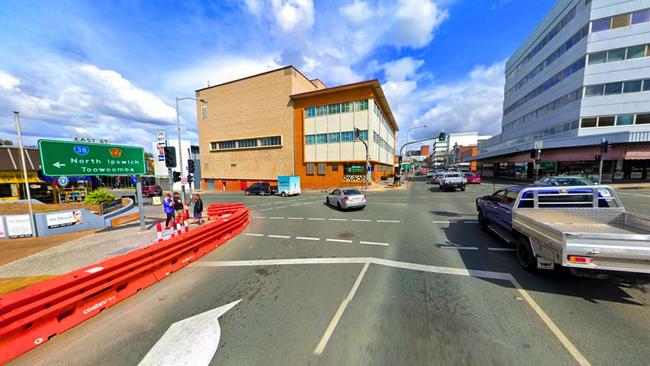 East St and Brisbane St, Ipswich, two blocks from Ellenborough St. Picture: Google