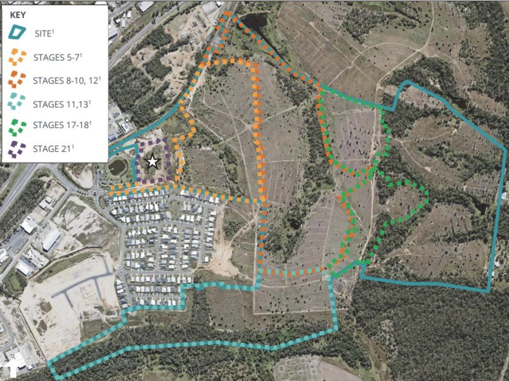 The Pines site plan for the new stages.