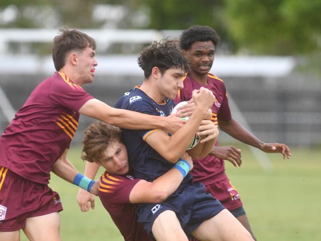 Round 4 of the Townsville Blackhawks Schoolboy Trophy. Ryan Catholic College against Southern Cross Catholic College at Ryan Catholic College. Picture: Evan Morgan