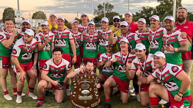 18/05/2023 - The Hervey Bay Seagulls celebrate last year’s BRL grand final win. Picture: facebook