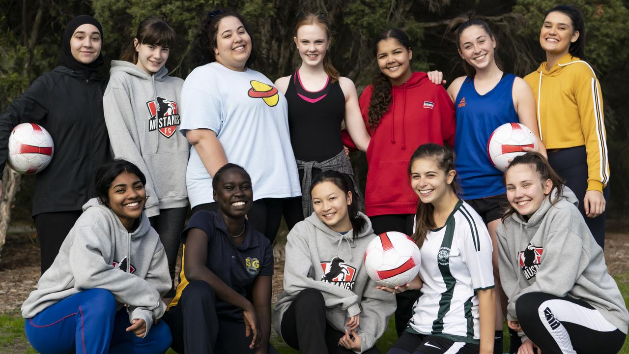 The cast of Mustangs FC. Supplied by ABC-TV.