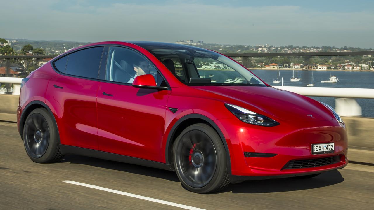 Tesla’s Model Y was the fifth-best selling car in the country in March. Picture: Mark Bean.