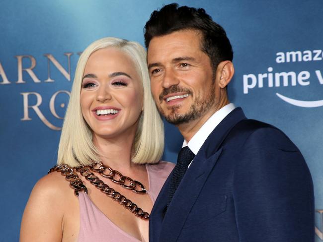 FILE - AUGUST 26: Singer Katy Perry and fiance Orlando Bloom welcomed their first child together, a baby girl, on August 26. HOLLYWOOD, CALIFORNIA - AUGUST 21: Katy Perry and Orlando Bloom attend the LA premiere of Amazon's "Carnival Row" at TCL Chinese Theatre on August 21, 2019 in Hollywood, California. (Photo by Phillip Faraone/Getty Images)