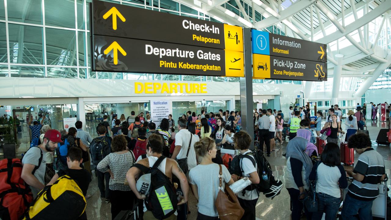 There is a focus in Indonesia’s “war on drugs” for authorities to uncover illicit drugs coming through Bali Airport. Picture: Agung Parameswara/Getty Images