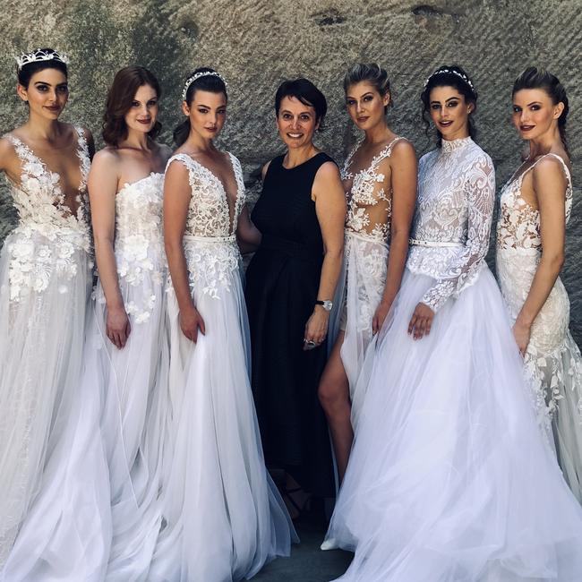 Helen Manuell (middle) says there is no longer any demand for her elaborate, hand-made gowns.