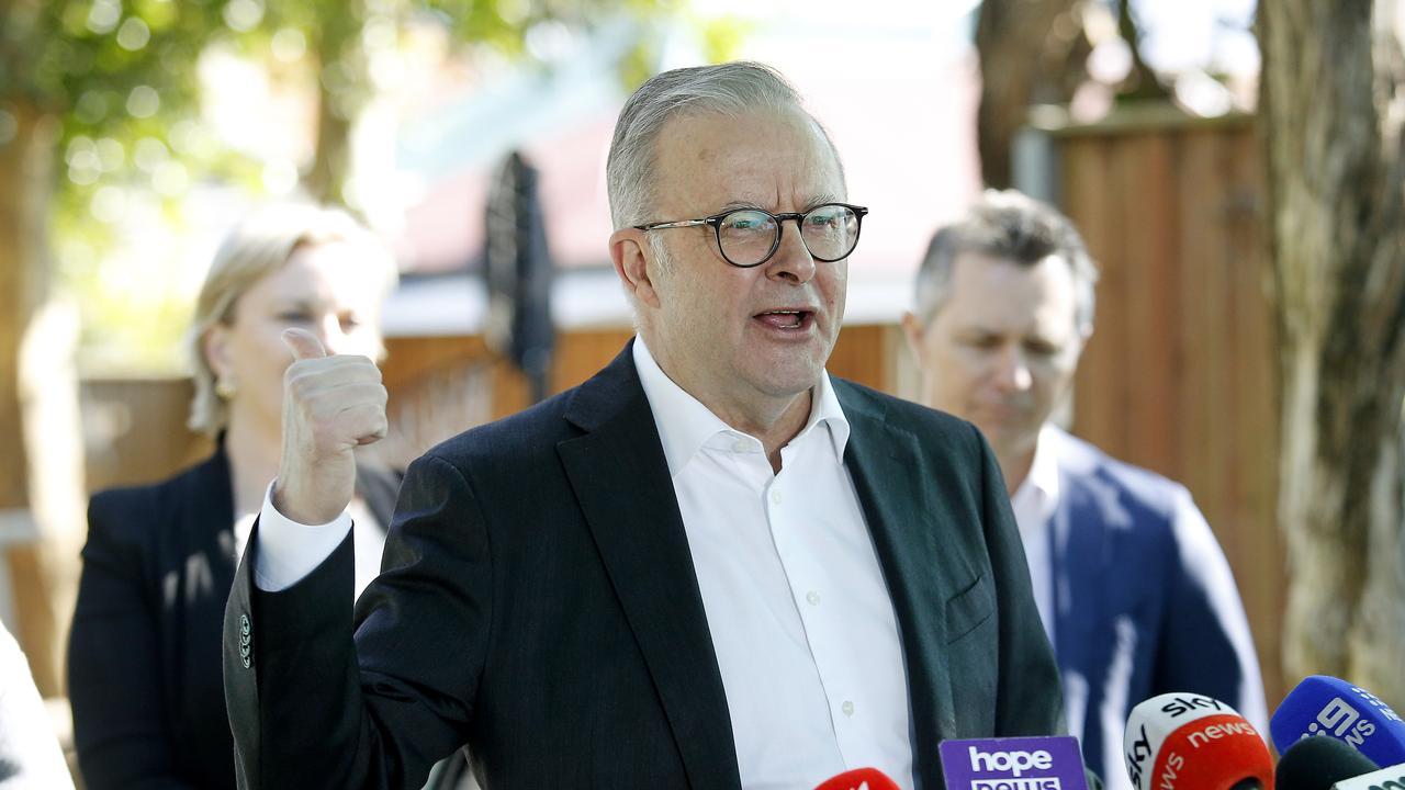 Mr Albanese still leads the polls on preferred Prime Minister by 46 per cent, compared to Peter Dutton’s 39 per cent. Picture: NewsWire / John Appleyard