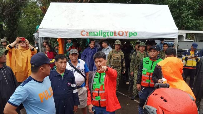 Search and rescue teams from Albay look for the missing Cessna plane at barangays Quirangay and Anoling. Picture: PIA Albay/Facebook