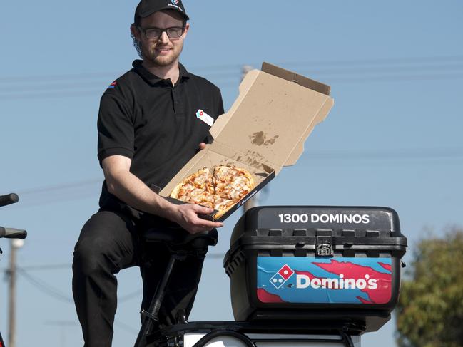 Domino's Pizza in Newcomb will begin delivering its pizza on pushbikes. Newcombe franchisee Kade Seaman. Pic: Cormac Hanrahan