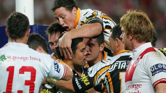 Class of 2005 dominate Wests Tigers' greatest-ever team