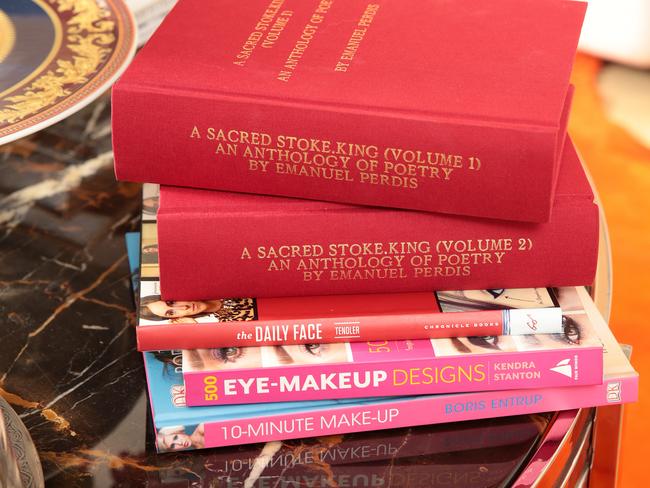 Books, including An Anthology of Poetry by Emanuel Perdis (Vol. 1 & 2): My uncle wrote these. It’s a bunch of poetry and sometimes at a dinner party, my dad would open one up and read a poem, and that’s when the dinner party would start. They’re beautiful poems.