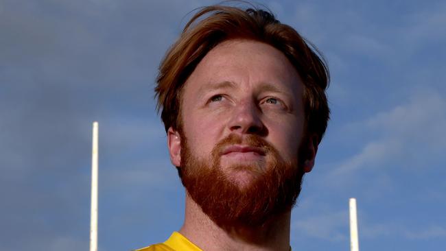 August 24 2021: Portrait pics of Eagles SANFL footballer Angus Poole. Picture: Kelly Barnes