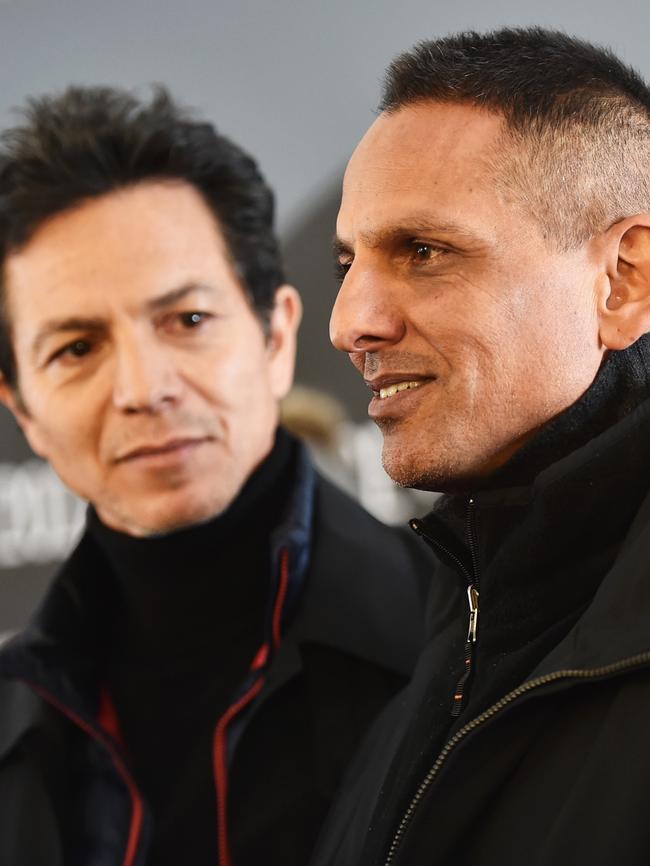 Bratt (left), with his director brother Peter. The pair this year released the documentary film Dolores. Picture: Alberto E. Rodriguez/Getty Images