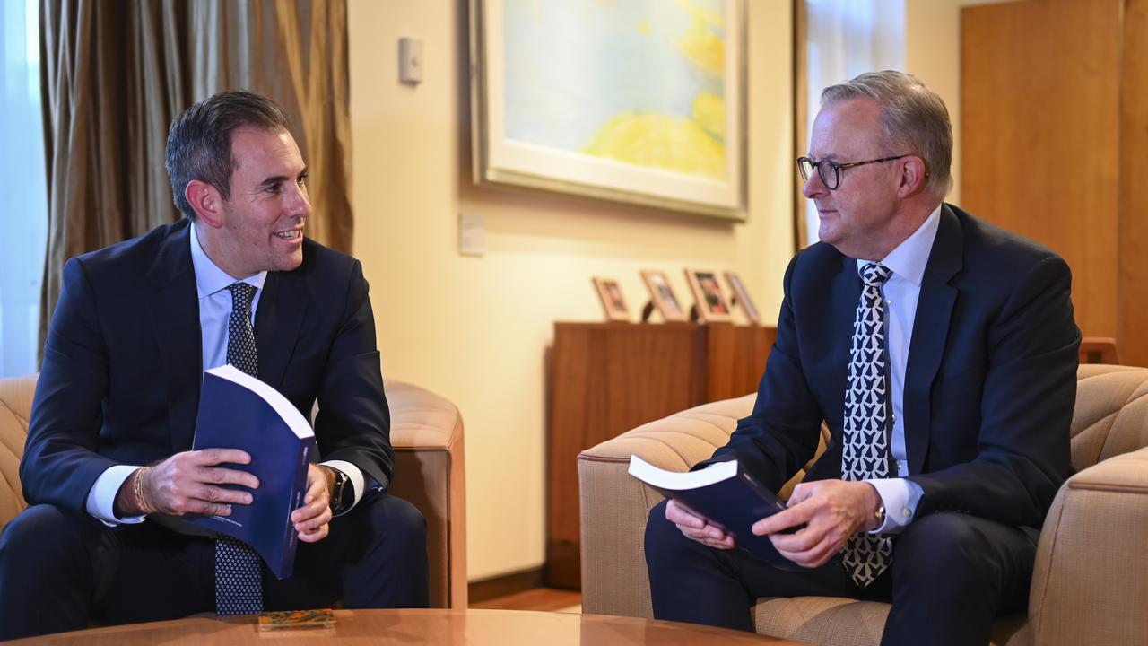 Jim Chalmers and Anthony Albanese. Picture: Martin Ollman/NCA NewsWire