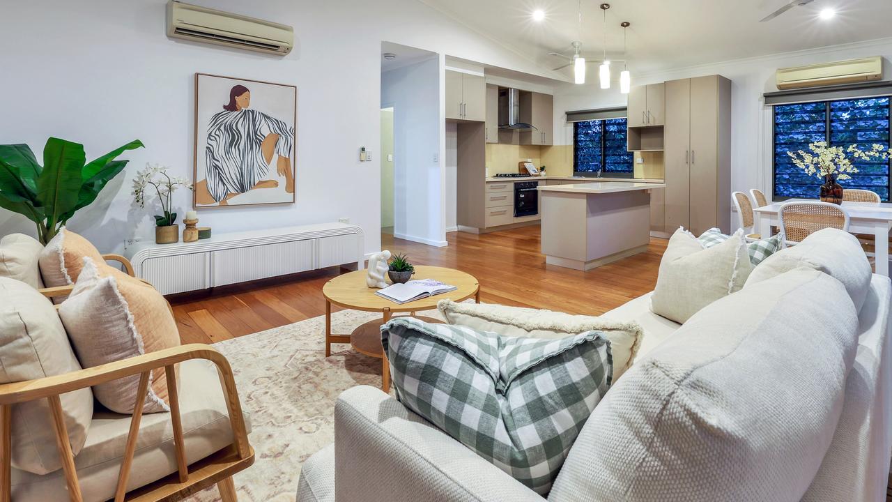 The home has open plan living spaces. Picture: Supplied