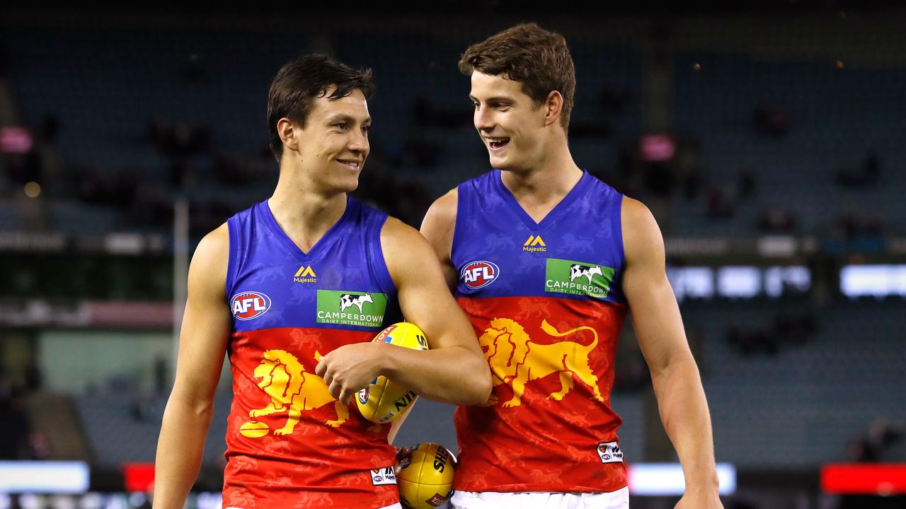 Best mates Hugh McCluggage and Jarrod Berry kickstarted Fagan’s tenure at Brisbane. Picture: Adam Trafford/AFL Media/Getty Images