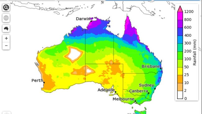 The east coast is expected to experience a wetter than usual summer. Picture: Bureau of Meteorology