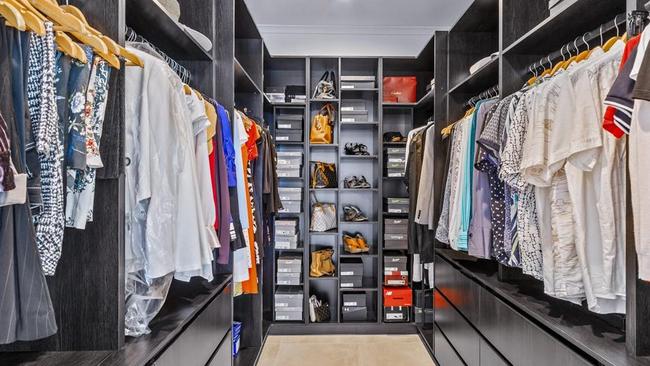 The enviable walk in wardrobe at 79 Harbour Drive, Trinity Park. Picture: supplied.