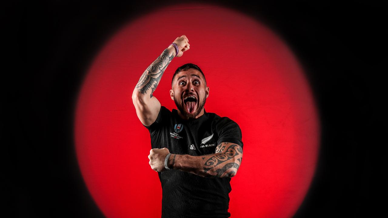 AUCKLAND, NEW ZEALAND - AUGUST 29: TJ Perenara of the All Blacks poses for a portrait on August 29, 2019 in Auckland, New Zealand. (Photo by Hannah Peters/Getty Images)