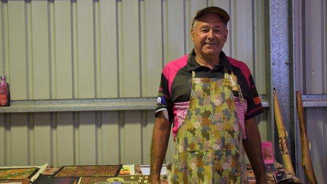 Bill Speedy from the Nullawokka First Nations Gallery and Tours, at the Dalby Show 2023. Picture: Emily Devon