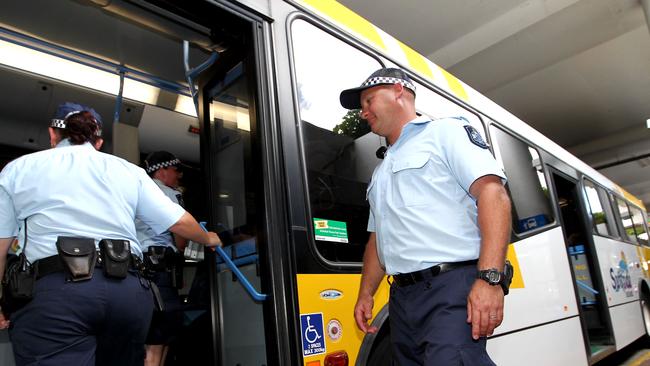 Police patrolling on Surfside buses.