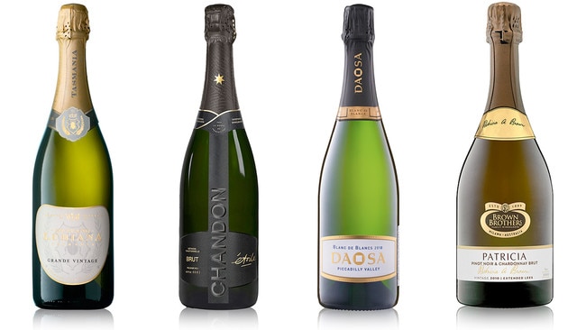 Stefano Lubiana vintage 2011, Chandon Etoile Brut NV, Terre a Terre Daosa blanc de blancs 2018 and Brown Brothers Patricia Extended Lees pinot noir chardonnay brut 2010.