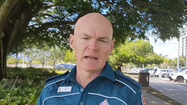 Queensland Ambulance Service senior operations supervisor Denis O’Sullivan provided details on a QAS job to treat two men injured in a croc attack near Lockhart River on Friday. Picture: Peter Carruthers