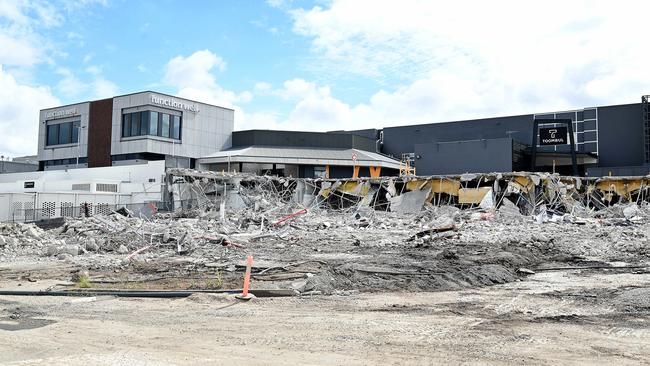 Demolition works at Toombul Shopping Centre. Thursday April 18, 2024. Picture, John Gass