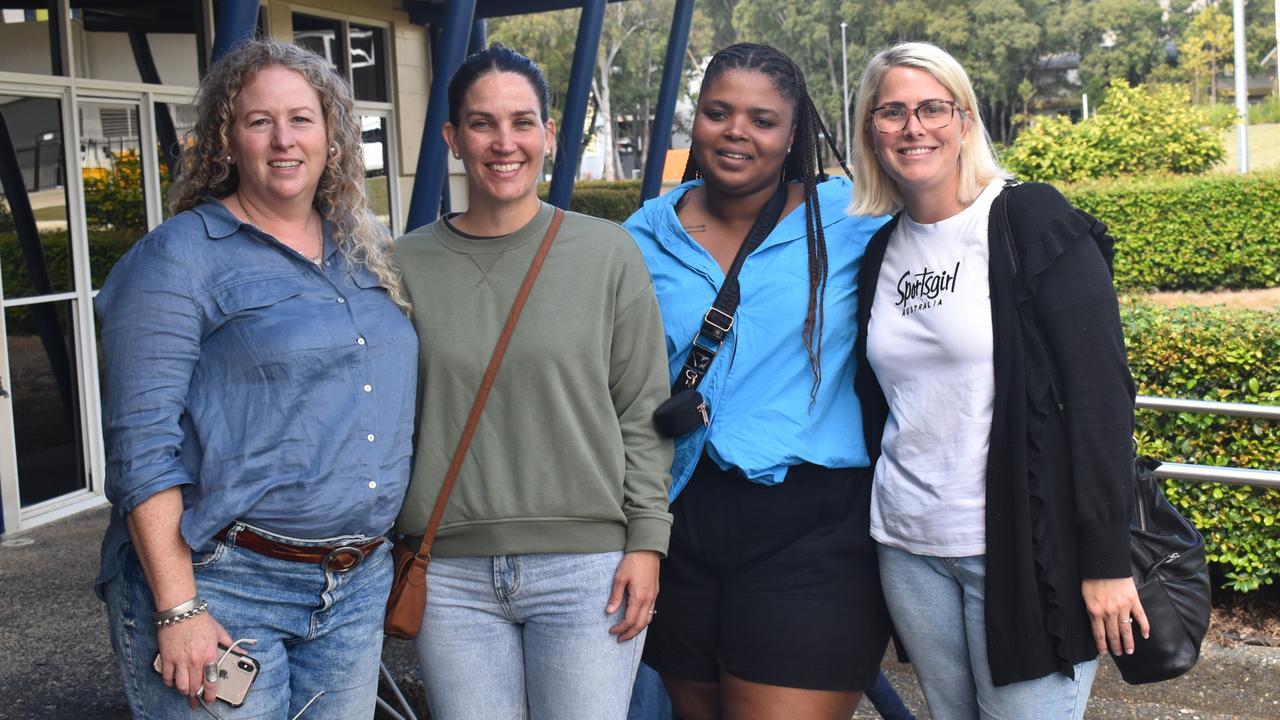 Rockhampton's Karen Hoare, Kasey Taylor, Thabisa Mseleni and Sarah Muggeridge at the Basketball Queensland under-14 girls state championships in Rockhampton on June 30, 2024.