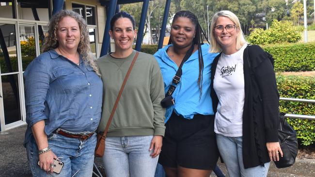 Rockhampton's Karen Hoare, Kasey Taylor, Thabisa Mseleni and Sarah Muggeridge at the Basketball Queensland under-14 girls state championships in Rockhampton on June 30, 2024.