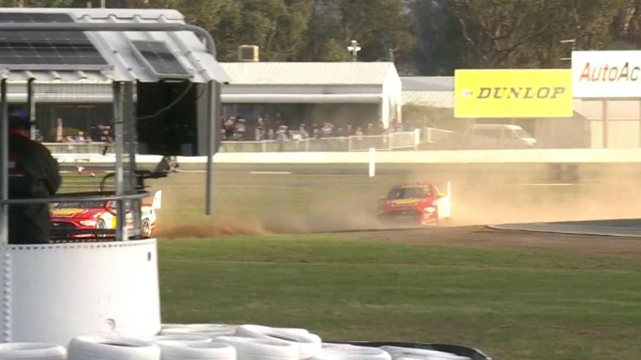 Both Shell V-Power cars went off the track after a chaotic first lap.