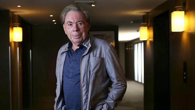 Andrew Lloyd Webber in Sydney on Tuesday. Picture: Jane Dempster