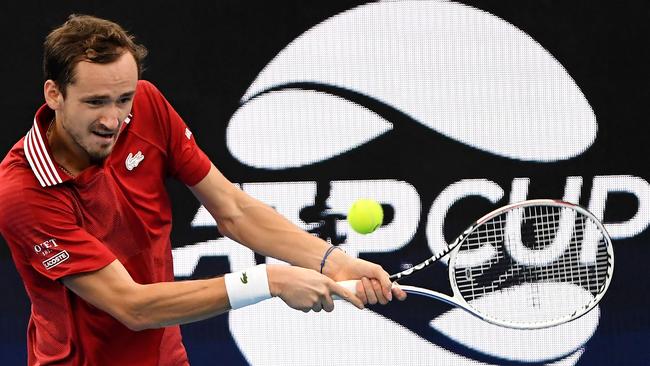 Daniil Medvedev was on song against Matteo Berrettini. Picture: Muhammad Farooq / AFP