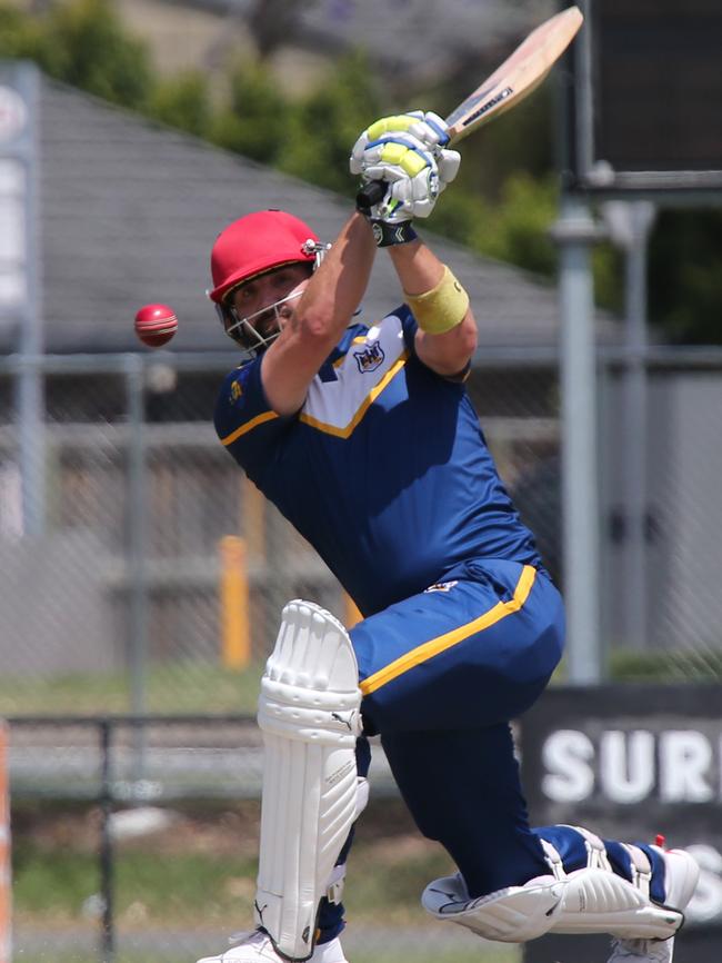 Coomera Hope Island’s Phil Tunnicliffe en route to 113 against Surfers Paradise on Saturday. Picture: Mike Batterham