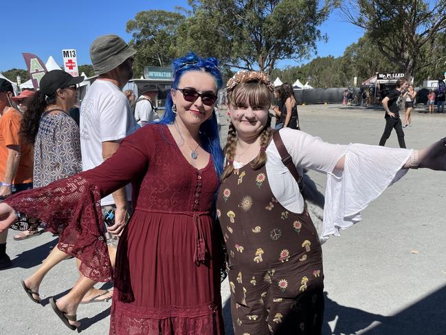 Courtney McCains and Maddy McCains at Bluesfest on April 8, 2023. Picture: Savannah Pocock