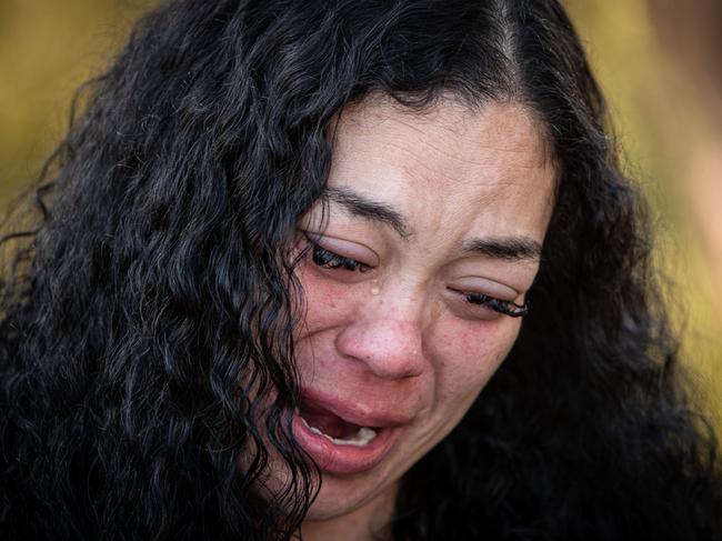 Unbearable grief … Angelina Kauffman, whose children Alina and Ernesto were killed in the crash. Picture: Julian Andrews