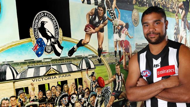 Daniel Wells plays a key role at Collingwood, mentoring younger indigenous players such as small forward Kayle Kirby (above). Picture: Michael Klein