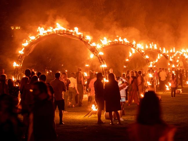 Adelaide's 2024 Illuminate festival - Fire Gardens. Photo -  Andrew Beveridge