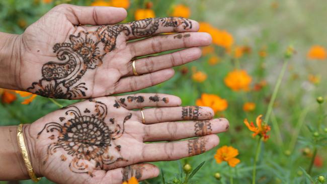 The henna art event will be held on April 1. Picture: Tim Clapin