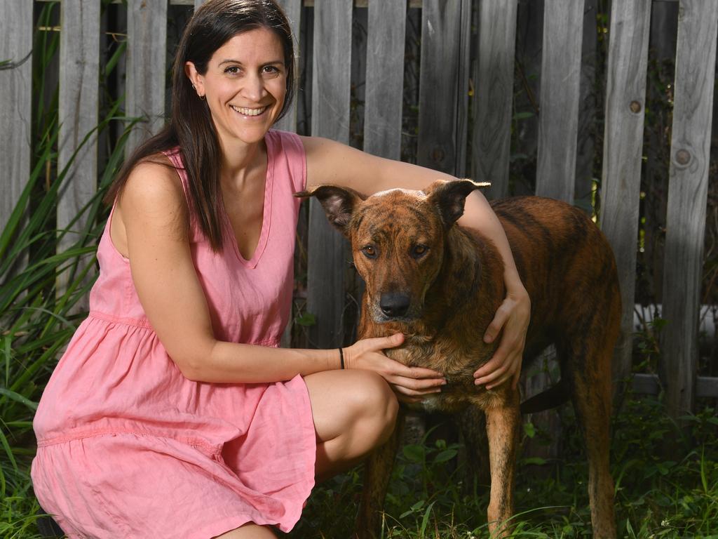 James Cook University senior psychology lecturer Dr Jessica Oliva with Tigger. Picture: Evan Morgan