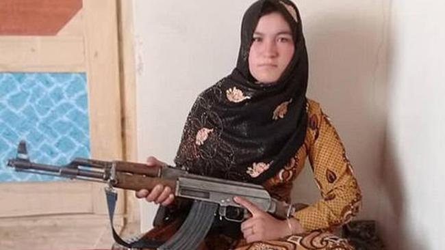 Qamar Gul, 16, from Afghanistan, who killed two Taliban fighters. Picture: Twitter