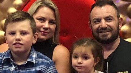 Tom Giodimaina, 50, with his wife Vanessa, son Lukas, 12 and daughter Kayla, 7. Picture: Supplied