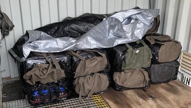 The alleged cocaine packages recovered from mangroves in PNG. Photo: AFP - Supplied.