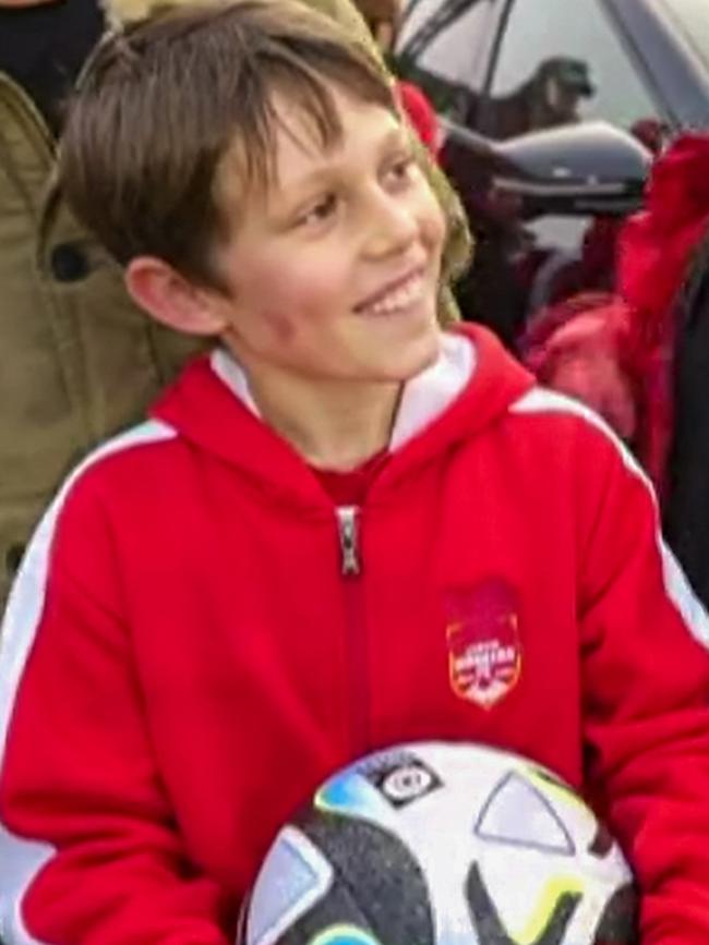 Massimo Feletti, 10, of Lismore had his home, school, and football club destroyed in the 2022 flood disasters.