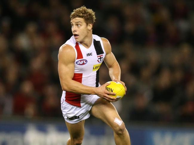 Tom Curren playing for St Kilda. Picture: Wayne Ludbey