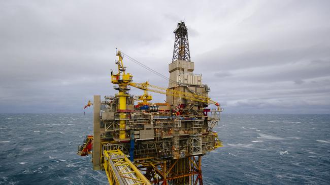 An offshore gas platform in the North Sea. Picture: Bloomberg