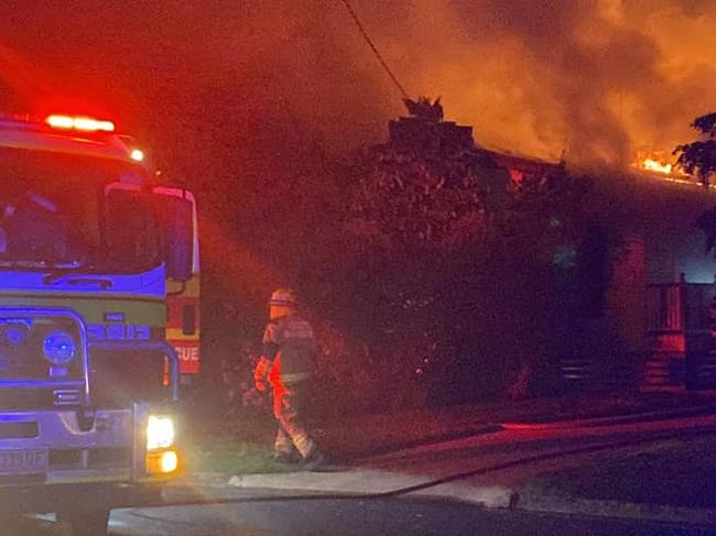 Crime scene declared after home goes up in flames