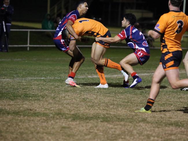 Israel Folau makes his Rugby League Gold Coast debut for Southport Tigers against defending champions Runaway Bay at Owen Park, Southport. Pic Mike Batterham